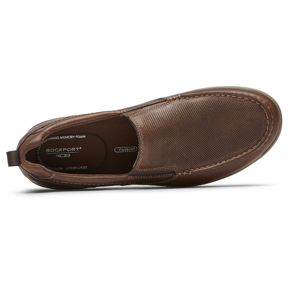 Rockport Mens Slip-On Brown - City Edge - UK 064-KOMIQW